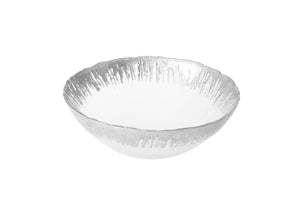 Individual Bowls With Flashy Silver Design - 6.75"D