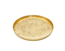 Load image into Gallery viewer, Set of 4 Gold Glitter Chargers with Raised Rim