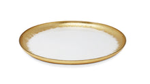 Load image into Gallery viewer, Set of 4 Plates with Gold Brushed Rim