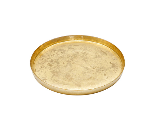 Set of 4 Gold Glitter Dinners Plate with Raised Rim