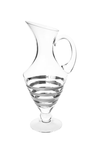 Pitcher With Silver Brick Design