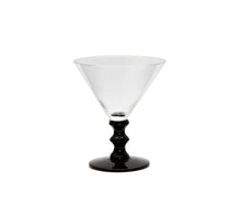 Load image into Gallery viewer, Set of 4 Black Stemmed Martini Glasses