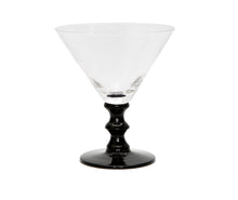 Load image into Gallery viewer, Set of 4 Black Stemmed Martini Glasses