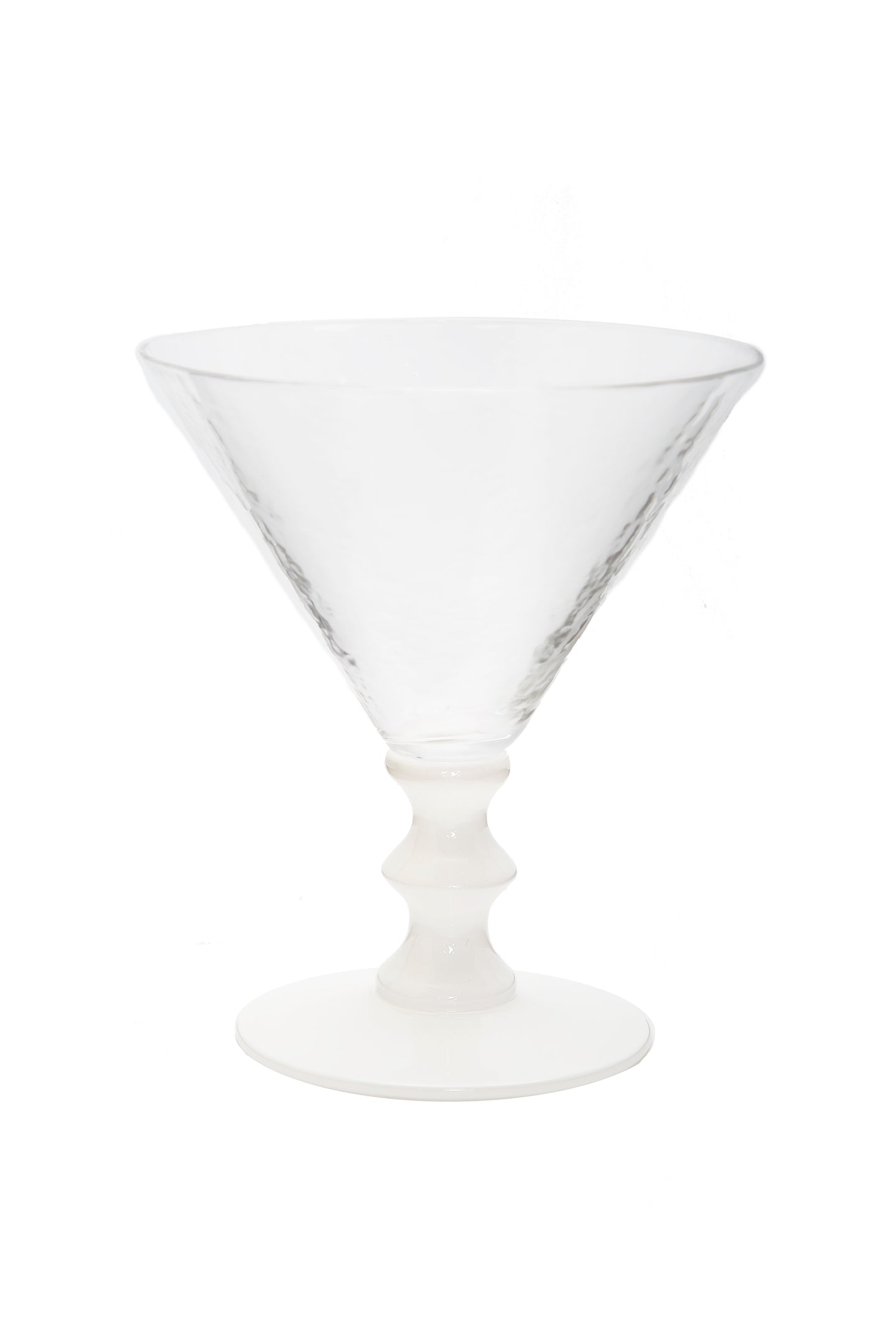 Set of 4 White Stemmed Martini Glasses