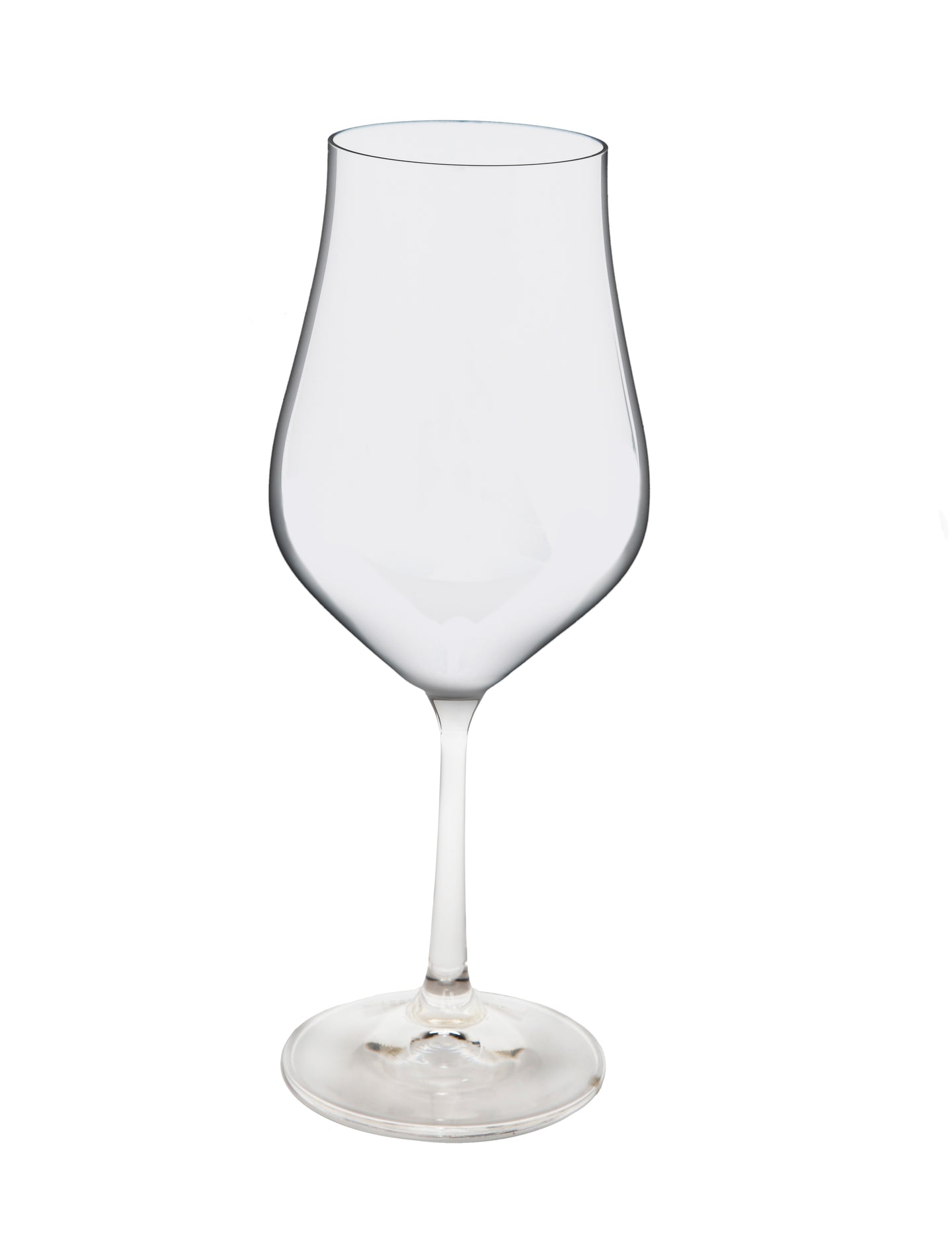 Set of 6 White Wine Glasses with Clear Stem