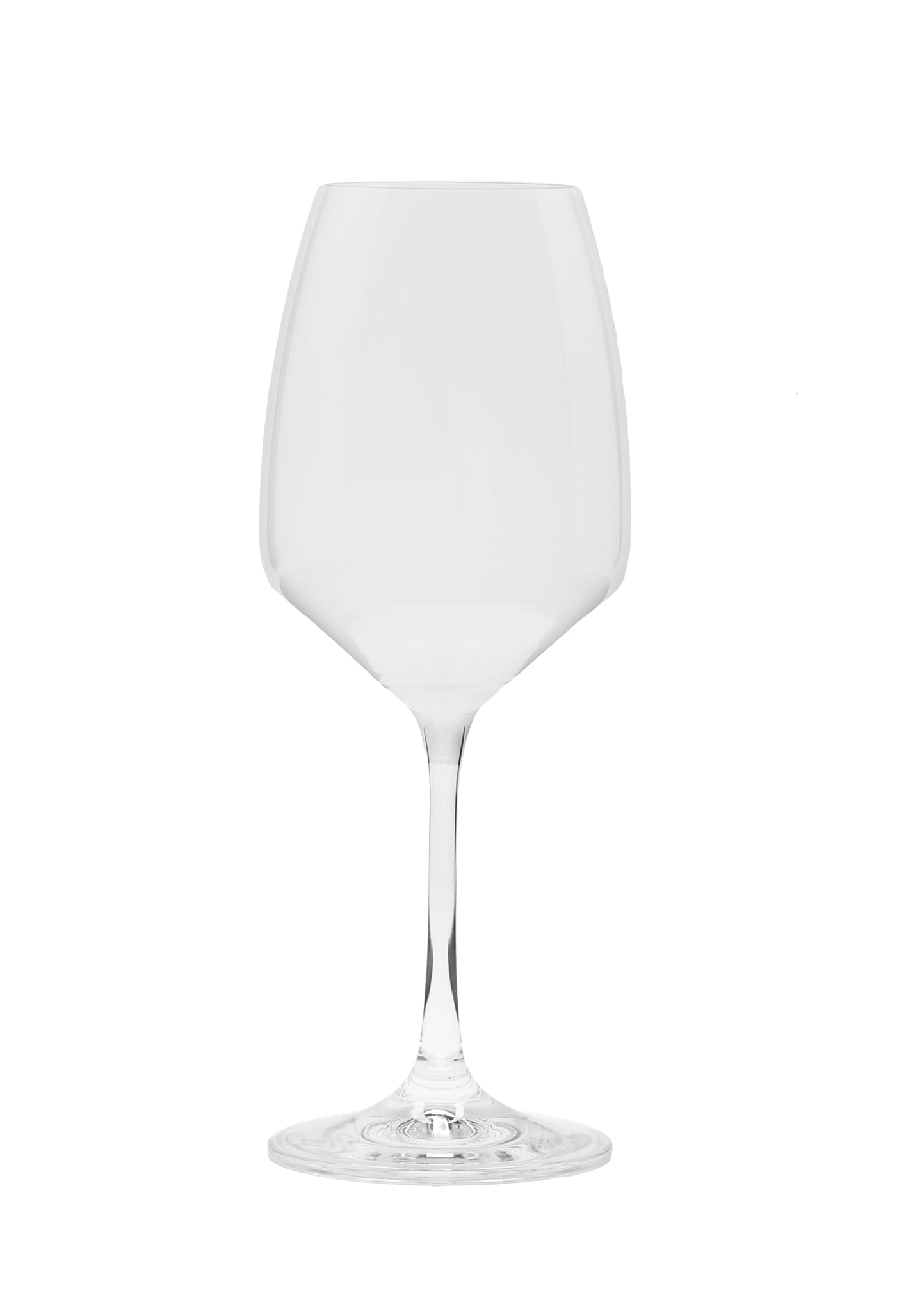 Set of 6 White Wine Glasses with Clear Stem