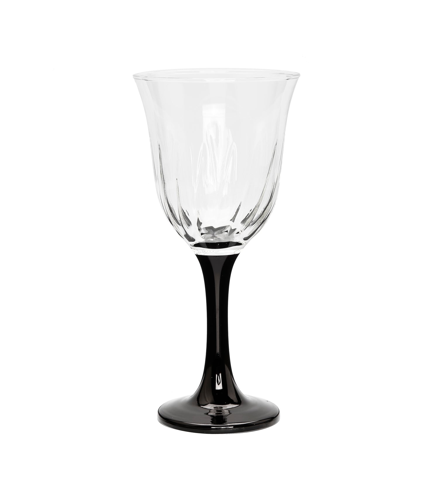Set of 6 Black Footed Water Glasses