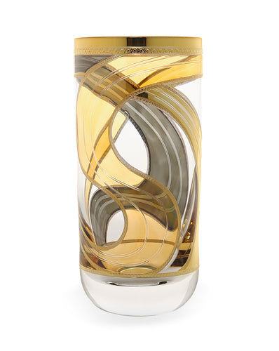 Set of 6 Tumblers with Gold Swivel Design