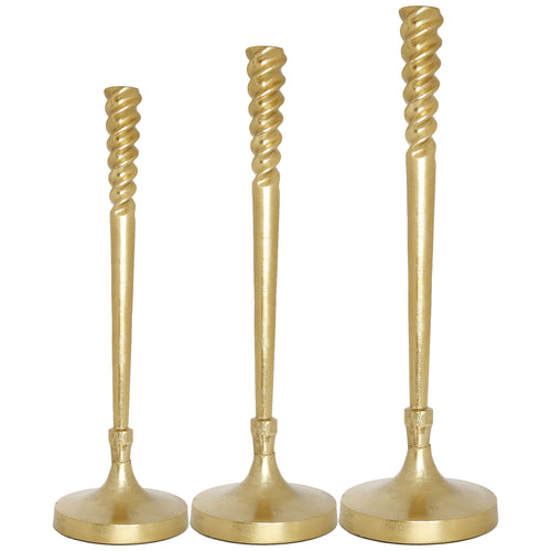 Spiral Design Gold Geometric Candlestick