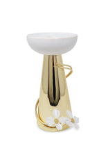 Load image into Gallery viewer, Porcelain Candlestick with Jewel Flower Detail