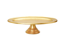 Load image into Gallery viewer, Gold Footed Oval Shaped Tray
