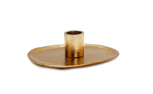 Flat Gold Candle Holder