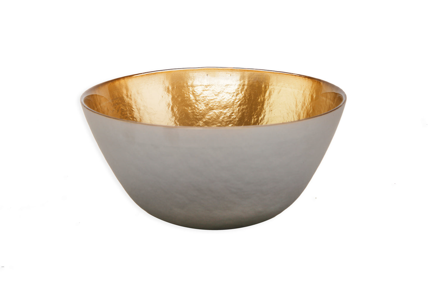 Salad Bowl Gold with Grey Brushed Design