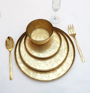 Set of 12 Dinnerware Set Shaded Gold