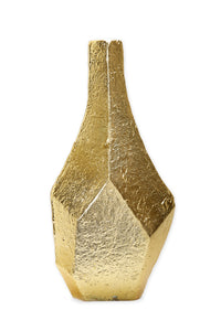 Gold Dimensional Centerpiece Vase Raw Finish