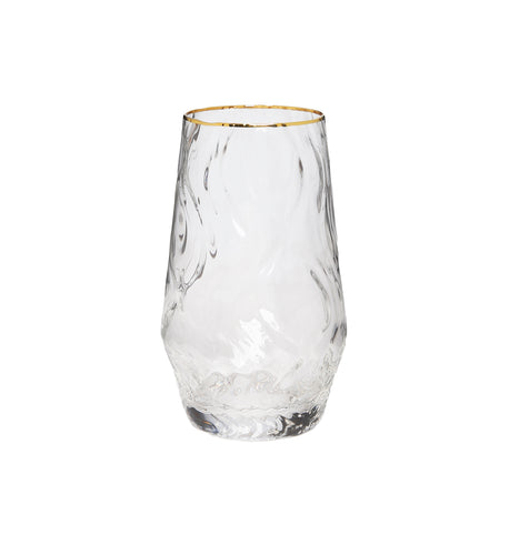 Set of 6 Tumblers with Gold Rim