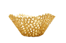 Load image into Gallery viewer, Gold Snack Bowl Lattice Design