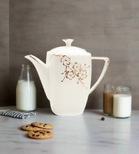 Load image into Gallery viewer, Milk Dispenser Gold Floral Artwork Design W/ Handle