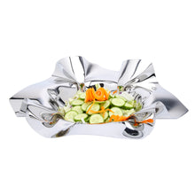 Load image into Gallery viewer, 14&quot; Round Stainless Steel Ruffled Design Serving Bowl