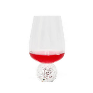 Set of 6 Wine Glasses on Crystal Ball Pedestal