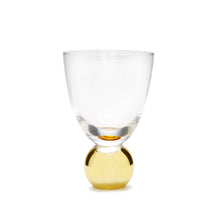 Load image into Gallery viewer, Set of 6 Small Wine Glasses on Gold Ball Pedestal