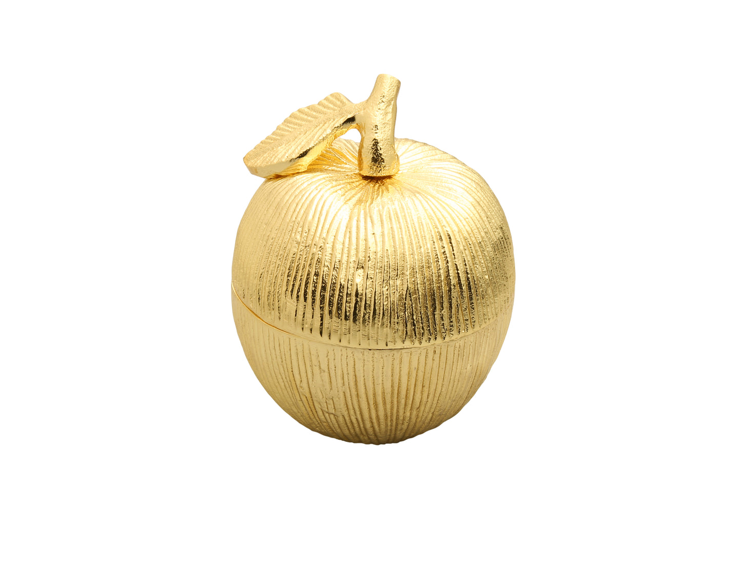 Gold Apple Shaped Honey Jar with Spoon - 3.75