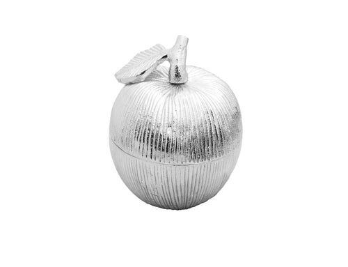 Silver Apple Shaped Honey Jar with Spoon