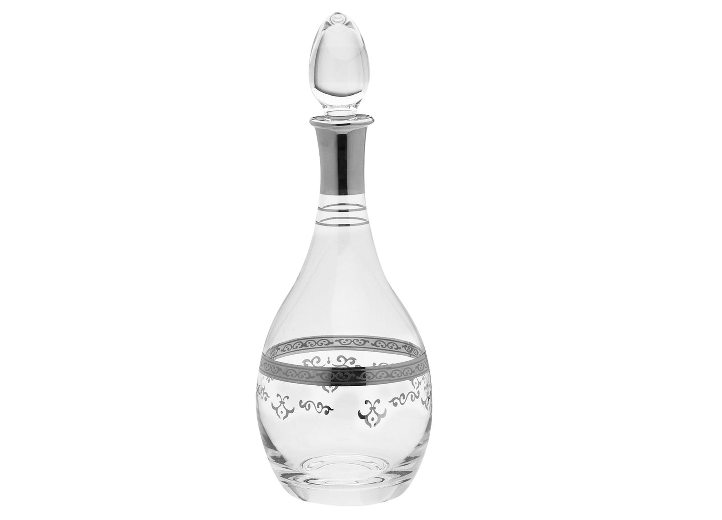 Wine Bottle with Rich silver Design