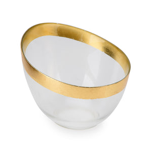 Slanted Candy Bowl with Gold Border
