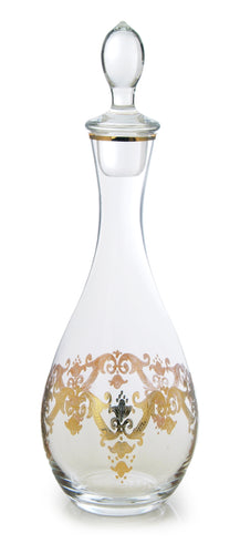 Wine Decanter with 24k Gold Artwork