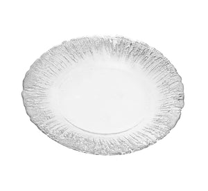 Set of 2 Dinner Plates with Silver Flash Design-11"D