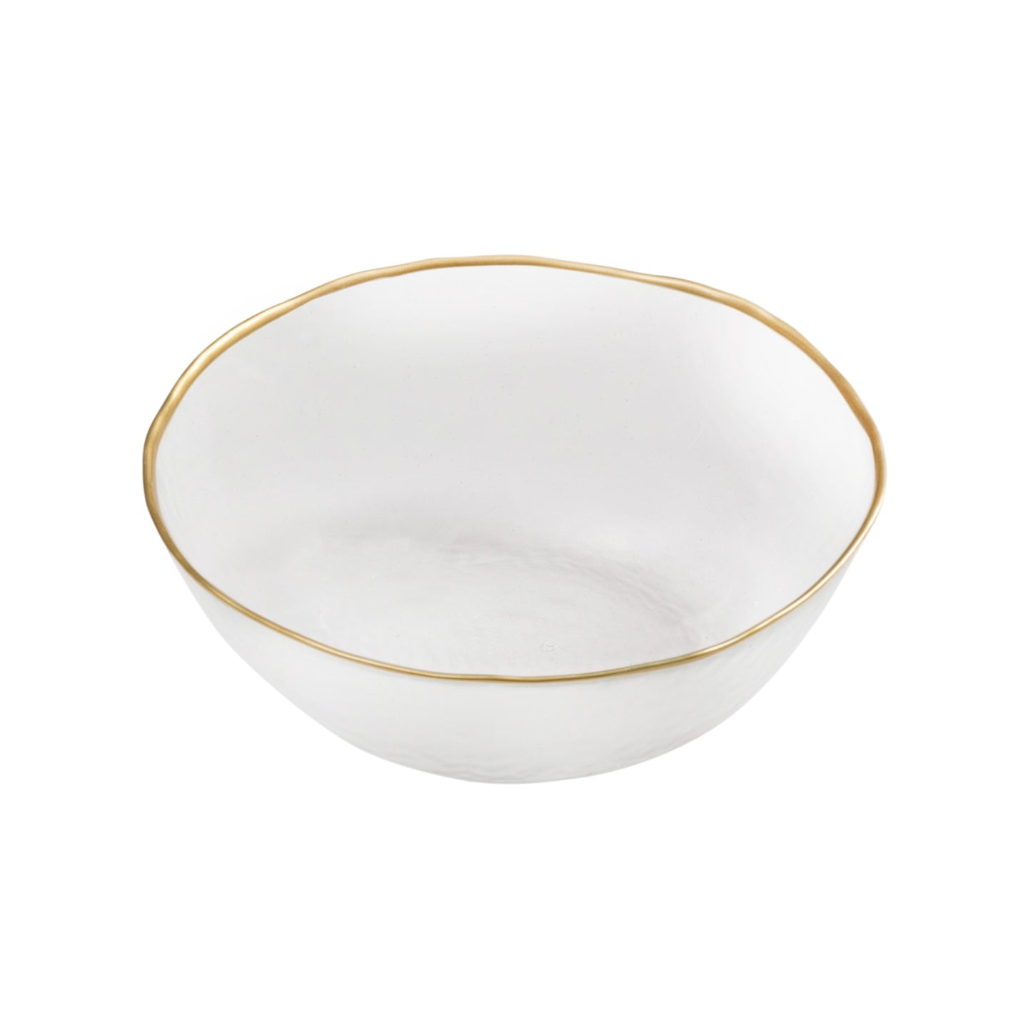 Clear Soup Bowl with Gold Rim