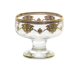 Set of 6 Dessert Cups with Gold Design