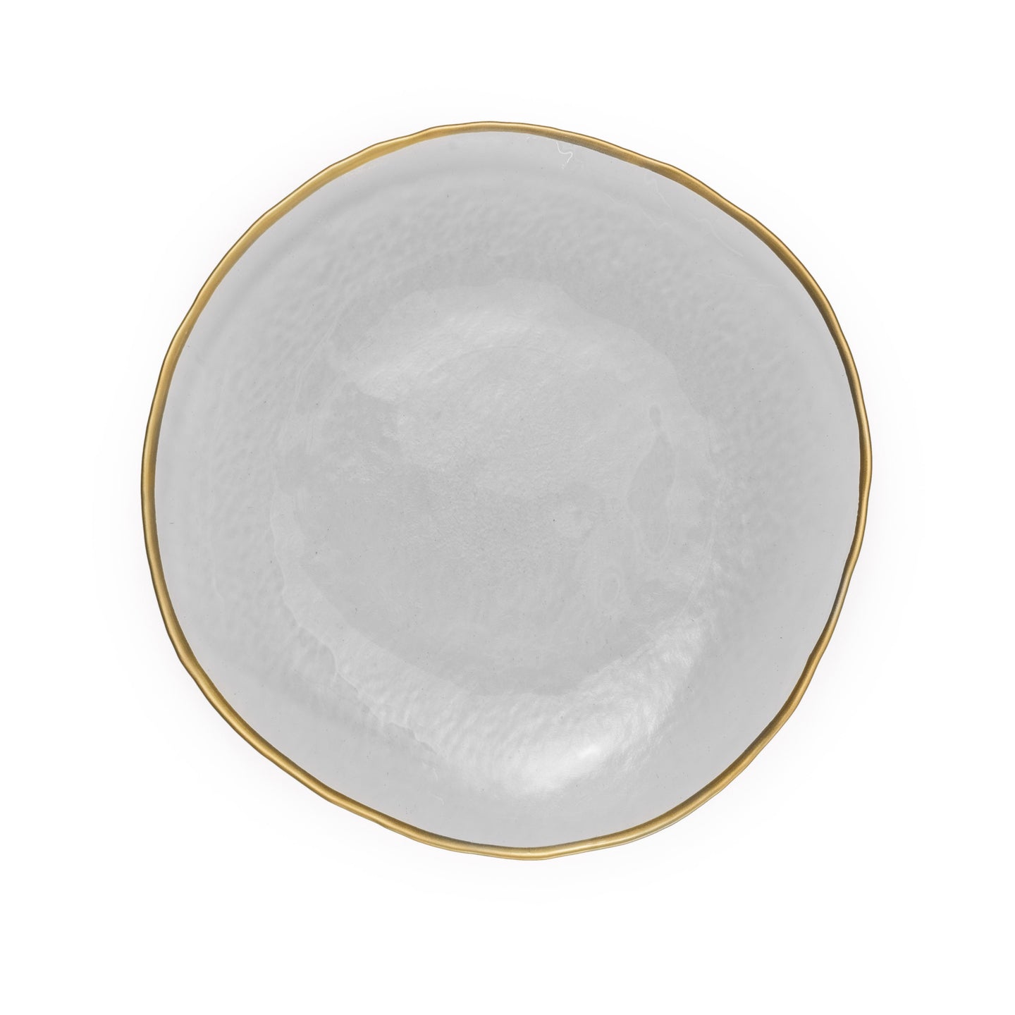Set of 4 Dinner Plates with Gold Rim