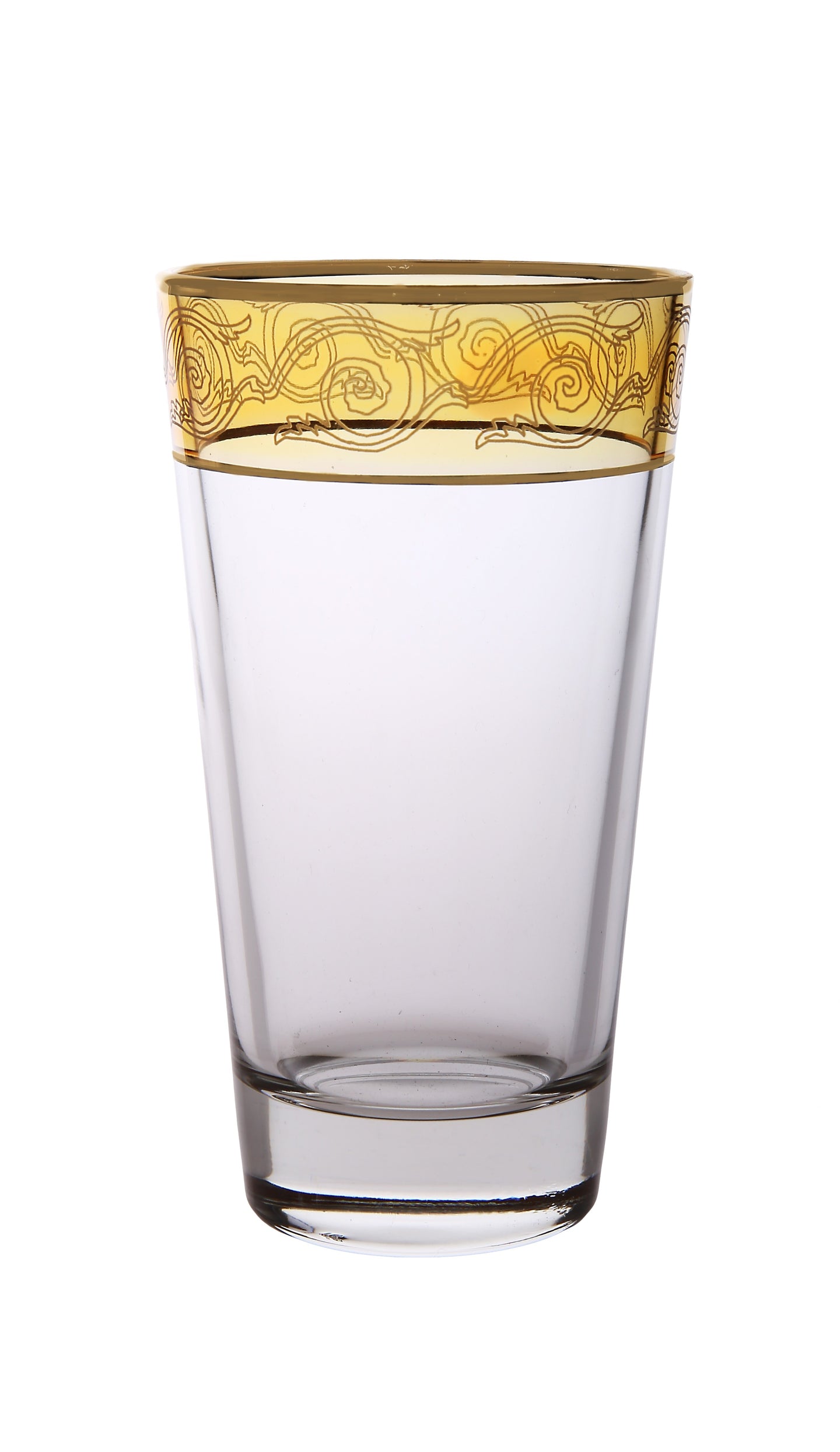 Set of 6 Tumblers With Amber Design