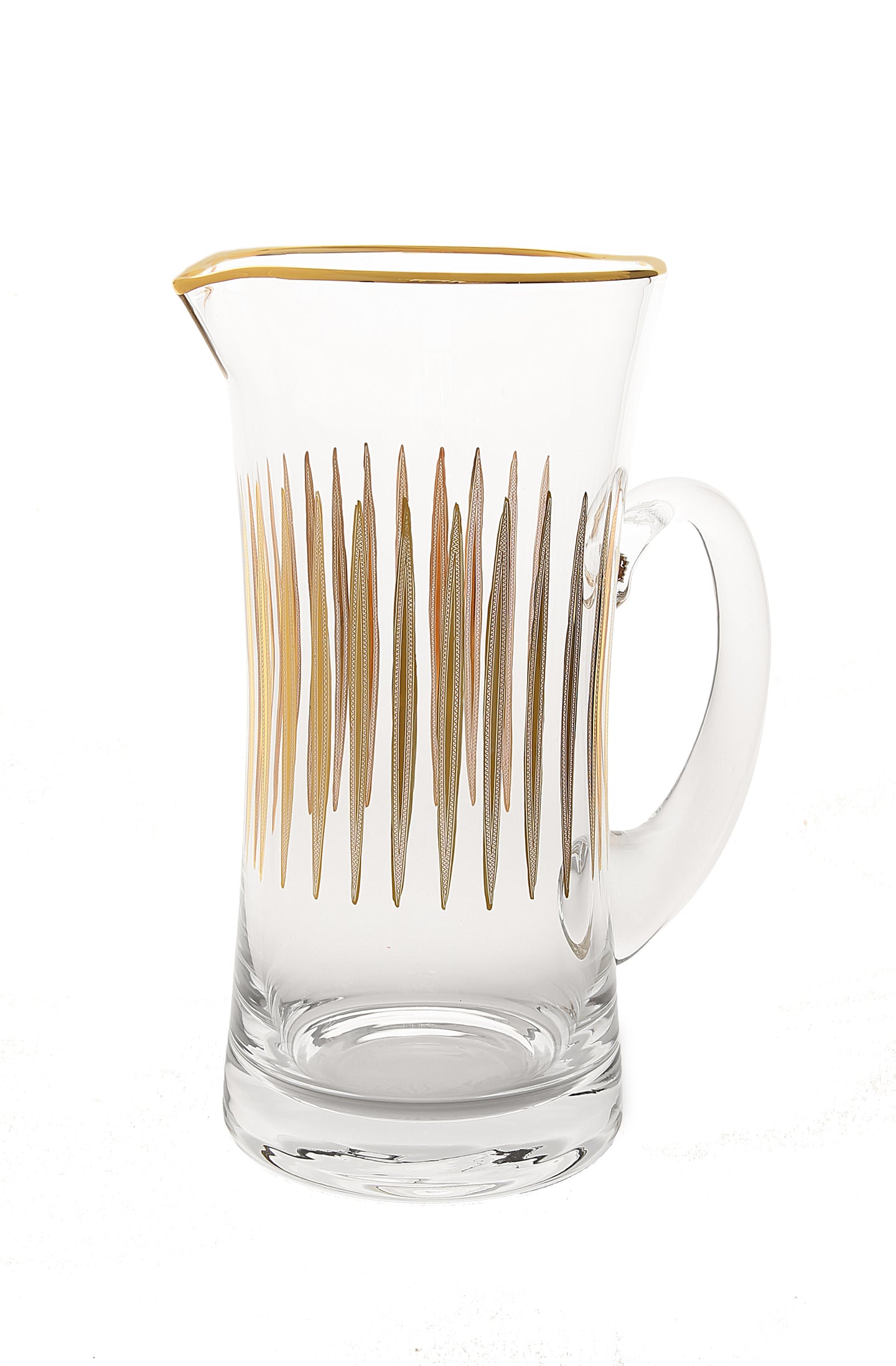 Pitcher with Striped Gold Design