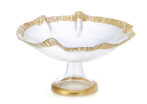 12" Scalloped Bowl with Gold