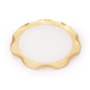9" Wavy Plates with Gold-Set/4