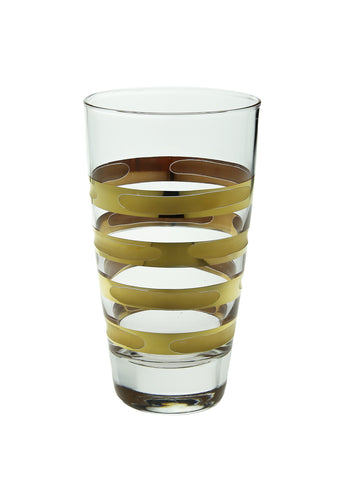 Set of 6 Wine Glasses Rich 24K Gold Design,8 oz – Classic Touch Decor