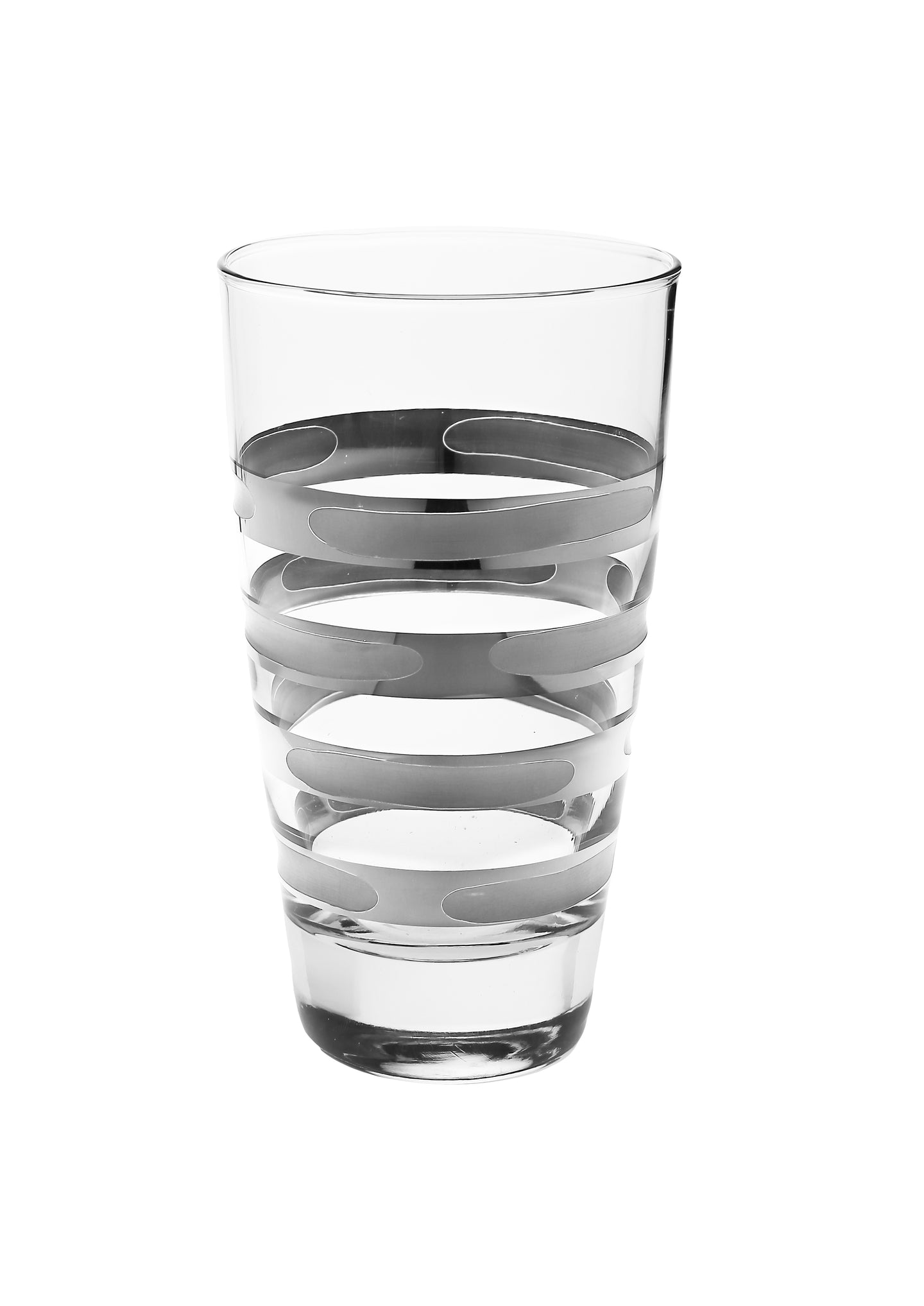 Set of 6 Tumblers with Silver Brick Design