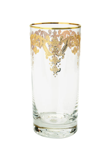 Tumblers with 24k Gold Artwork, Set of 6