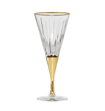 Load image into Gallery viewer, Set of 6 Gold Stemmed Wine Glasses