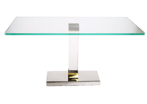 Glass Rectangular Cake Stand With Acrylic Stem