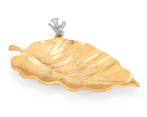 11"L Gold Leaf Dish