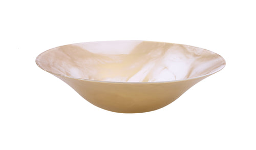 White Gold-Marble Salad Bowl - 11.75