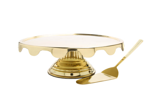Stainless Steel Cake Stand and Server