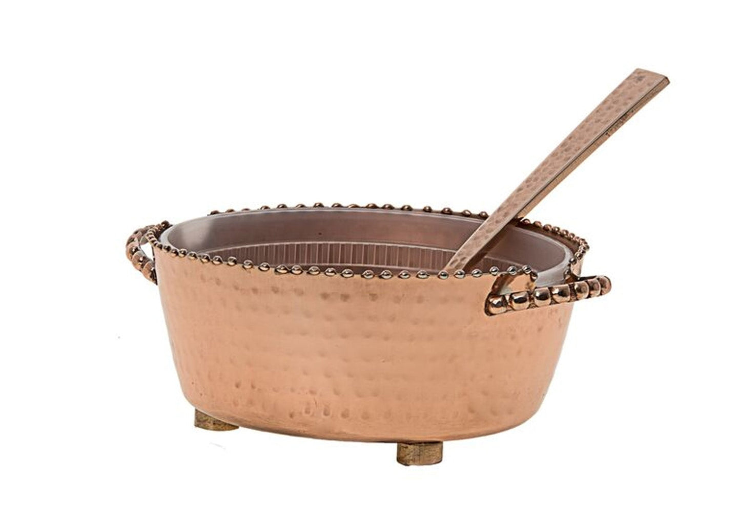 Small Beaded Container Bowl- Copper