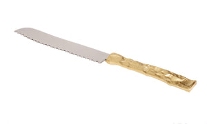 Knife with Gold Crumbled Handles
