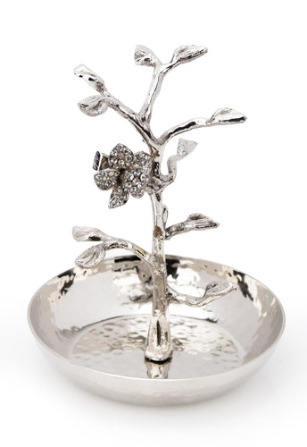 Ring Holder with Jeweled Flower Design