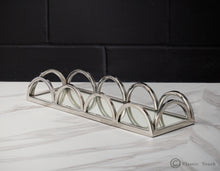 Load image into Gallery viewer, Rectangular Mirror  Tray with Loop Design